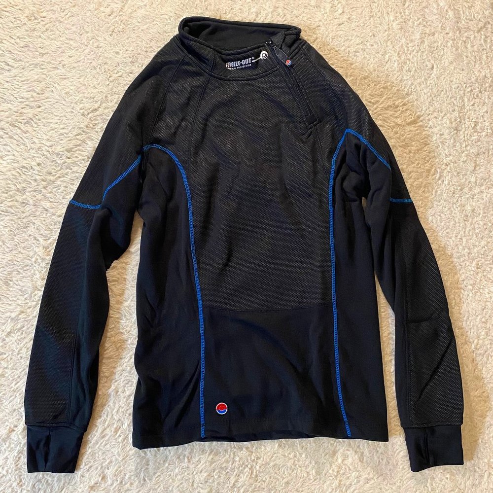 Freeze Out Thermal Black Long Sleeve Shirt Size Small